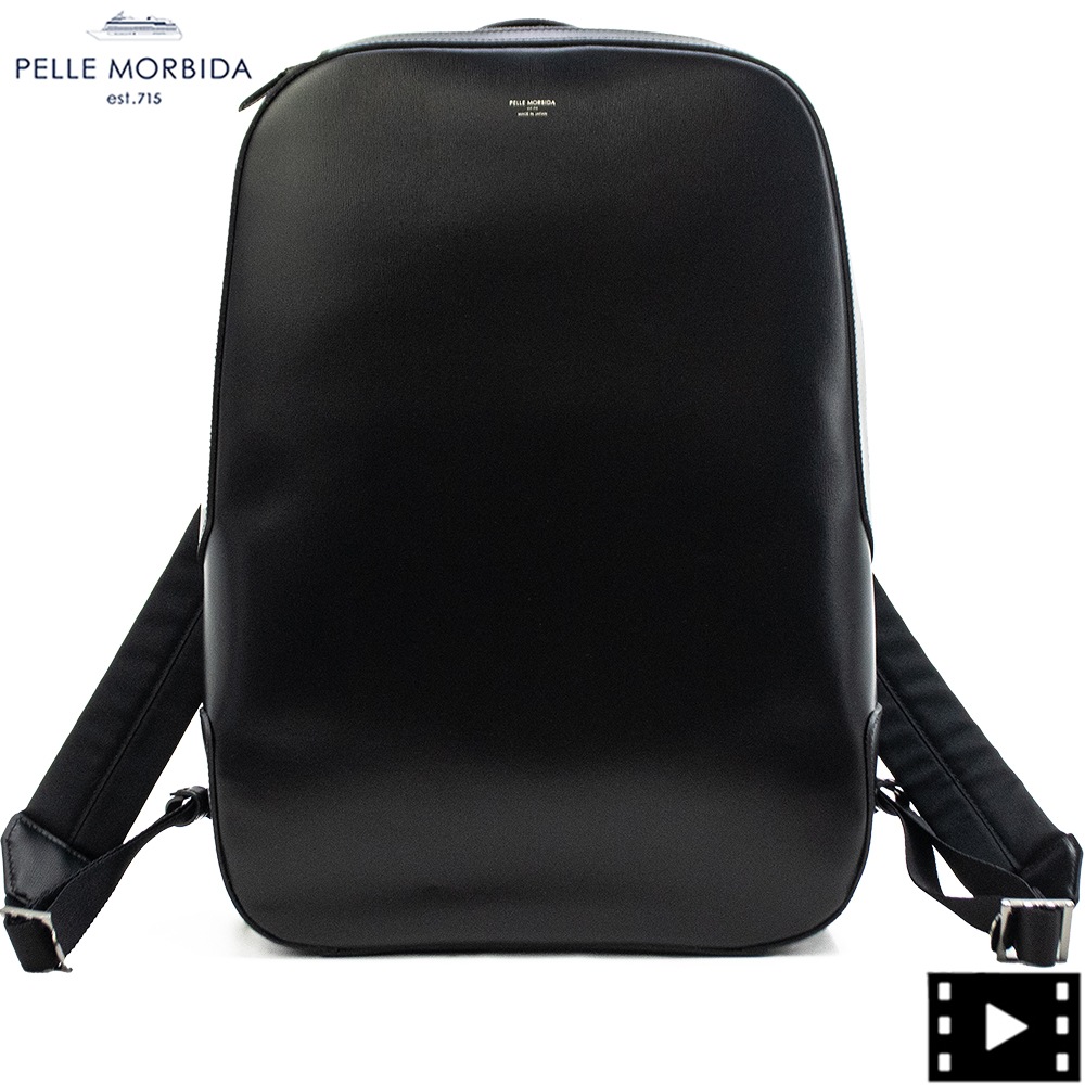 ペッレモルビダ バックパック 牛革 ガラスレザーバックパック キャピターノ PELLE MORBIDA Capitano PMO-CA403 PMO BLACK 秋冬新作