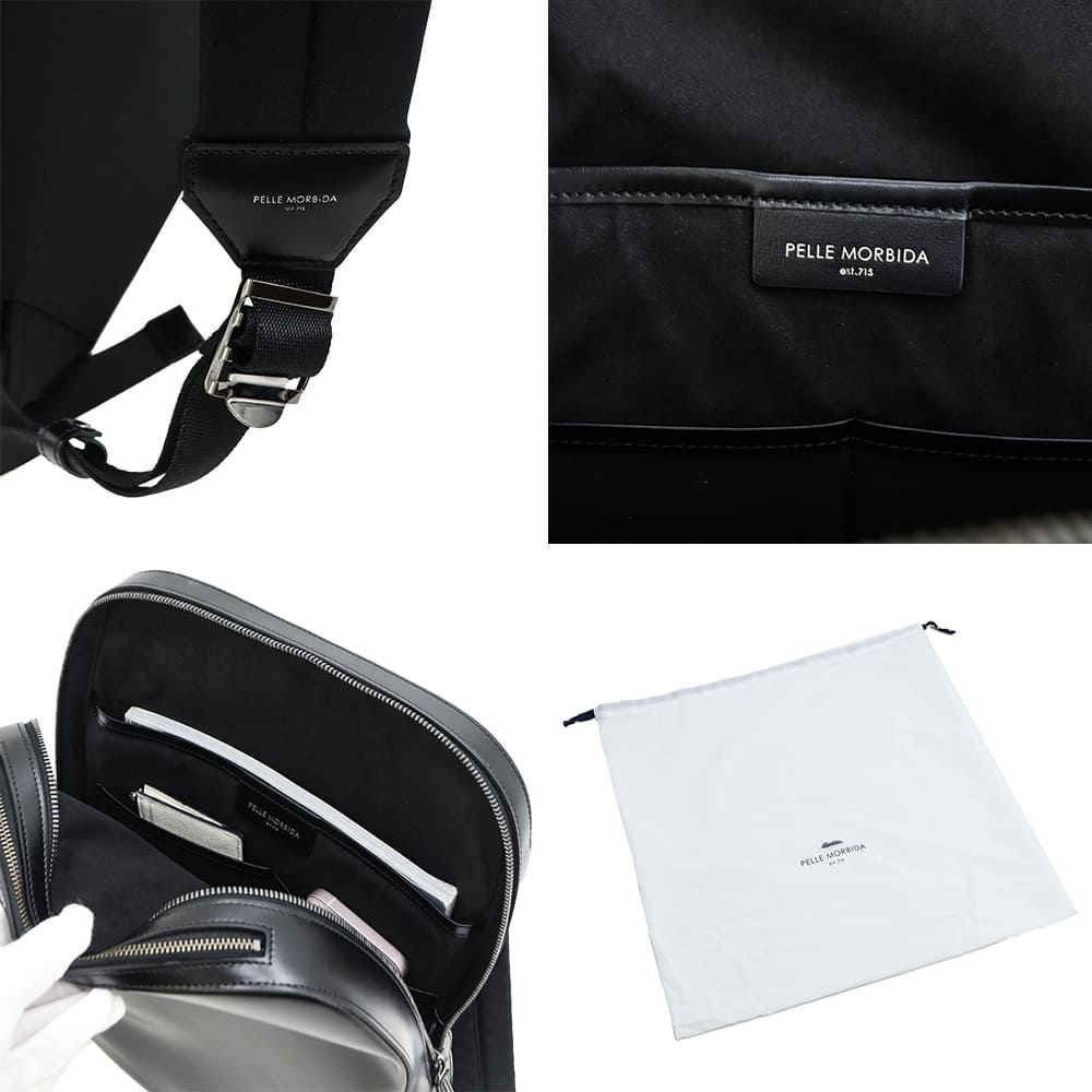 ペッレモルビダ バックパック 牛革 ガラスレザーバックパック キャピターノ PELLE MORBIDA Capitano PMO-CA403 PMO BLACK 秋冬新作