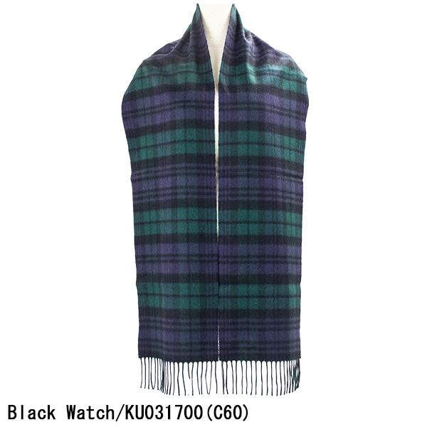 未使用級 ジョンストンズ オブ エルガン カシミヤ100％ チェック柄 マフラー Johnstons of Elgin（ジョンストンズ オブ エルガン） ジョンストンズ