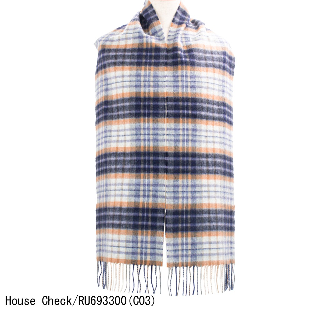 未使用級 ジョンストンズ オブ エルガン カシミヤ100％ チェック柄 マフラー セール】ジョンストンズオブエルガン マフラー カシミア100% チェック