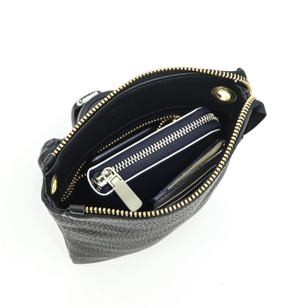 エスマーノ バッグ 牛革 イタリアンレザー ジップショルダーバッグ S.MANO SMN020 SMN ZIP SHOULDER BLACK 秋冬新作