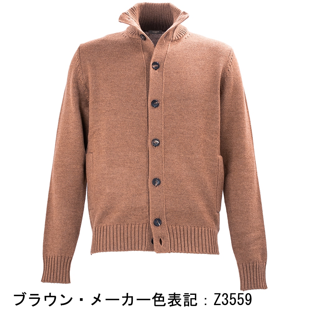 ザノーネ キョート メンズ ウール ミドルゲージ ニットブルゾン
