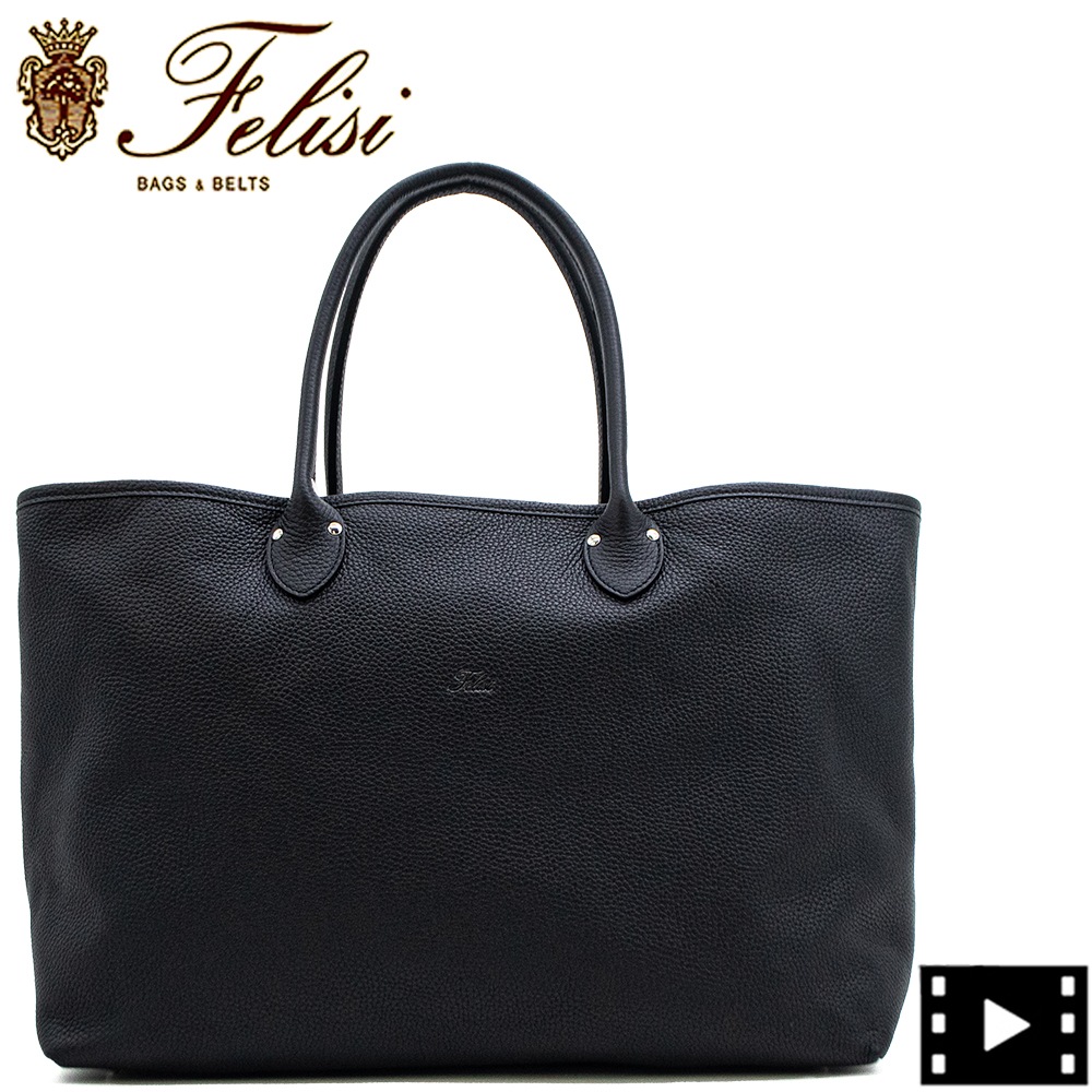 フェリージ バッグ シュリンクレザー ビジネストートバッグ Felisi 24/45/LD+DS FLS 001 BLACK 春夏新作