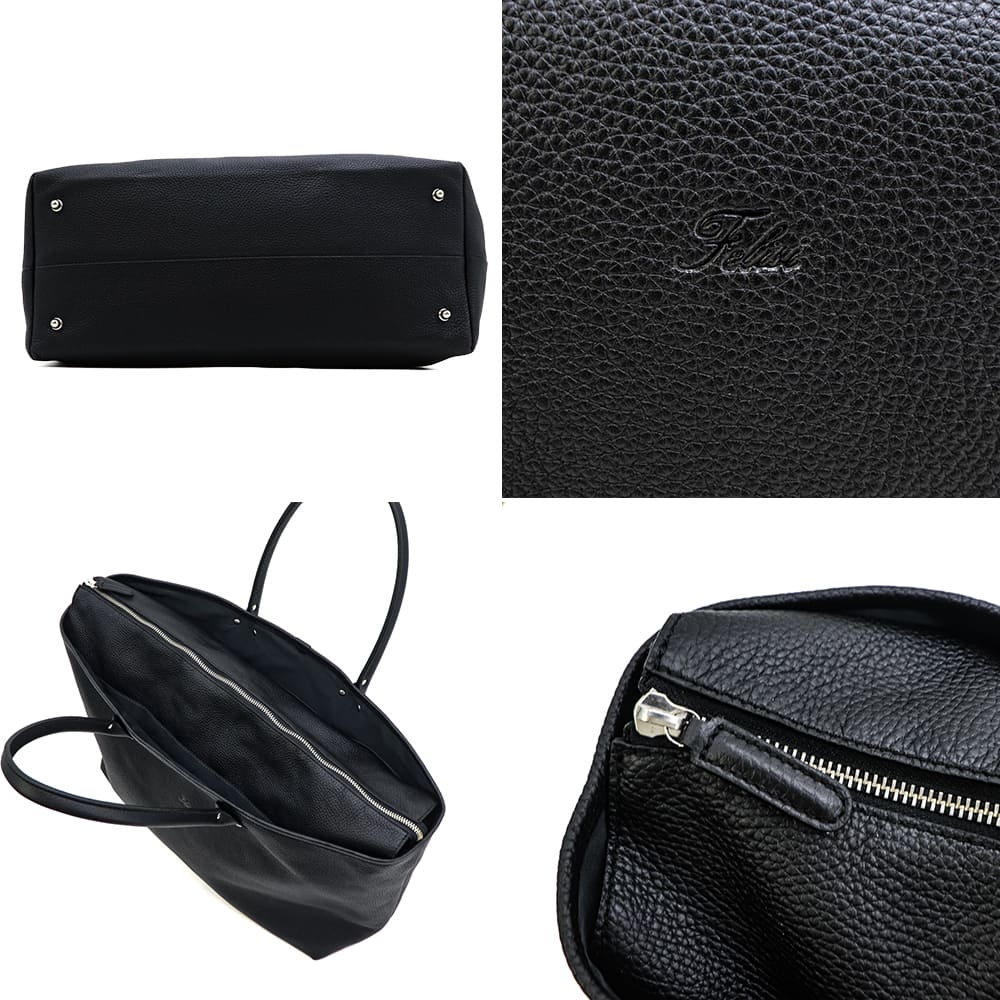 フェリージ バッグ シュリンクレザー ビジネストートバッグ Felisi 24/45/LD+DS FLS 001 BLACK 春夏新作