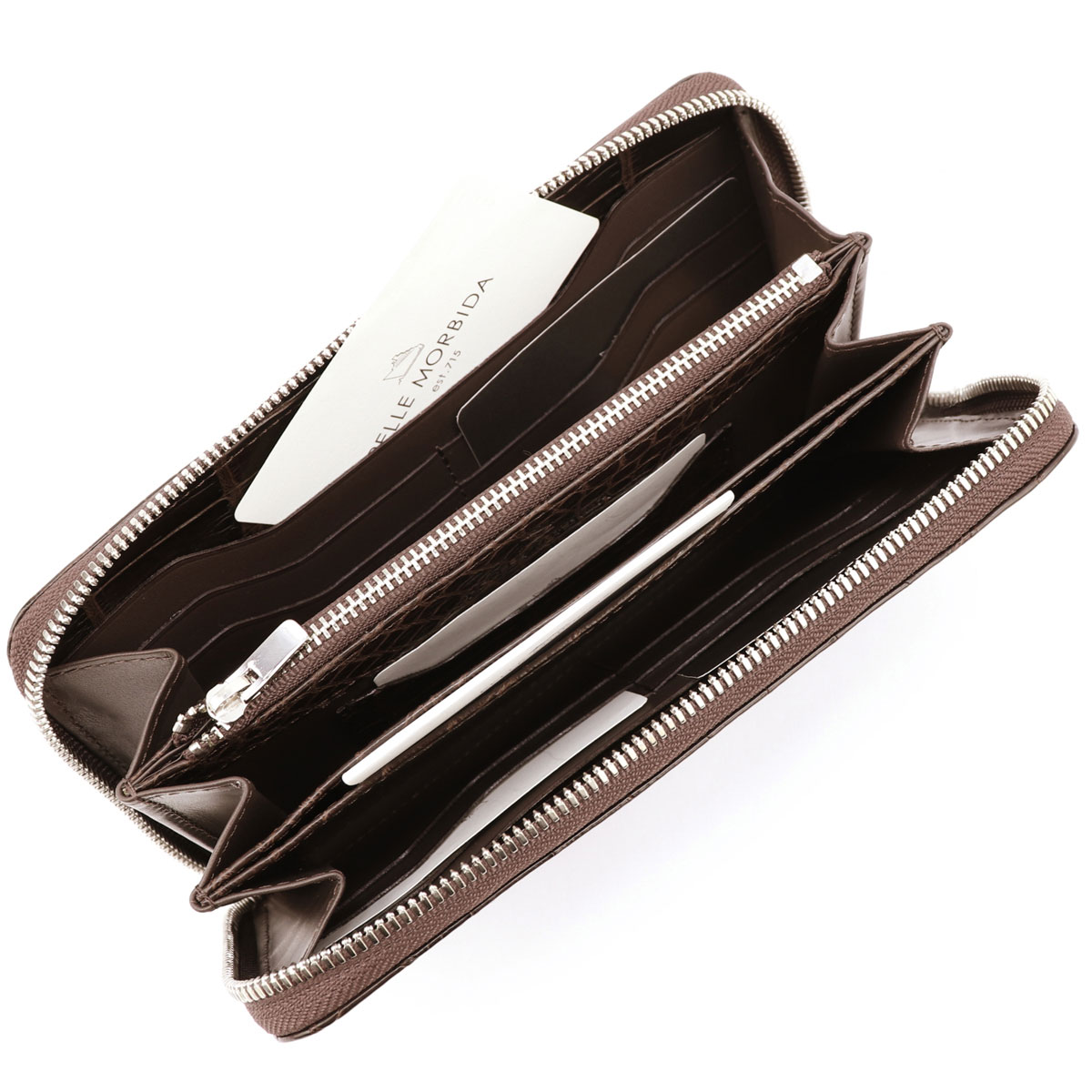 ペッレモルビダ 財布 クロコダイル ラウンドジップ 長財布 PELLE