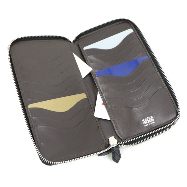 レザック 財布 ナイルクロコダイル レザー ラウンドジップ Wファスナー 長財布 LE'SAC 8175 LSC BLACK 