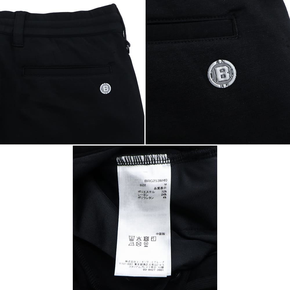 ブリーフィング ゴルフ ウェア メンズ ウォーム ロゴ ラインパンツ BRIEFING GOLF MS WARM LOGO LINE PANTS BRG253M40 BRG 010 BLACK 秋冬新作