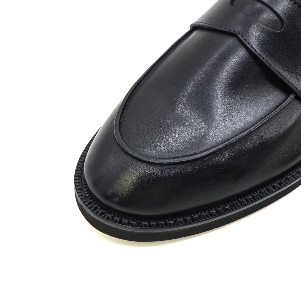 ダブルエイチ レザーシューズ メンズ アノネイ社 フンシャルカーフ コインローファー ソフトシリーズ WH WHF-0004 WH0 BLK 秋冬新作