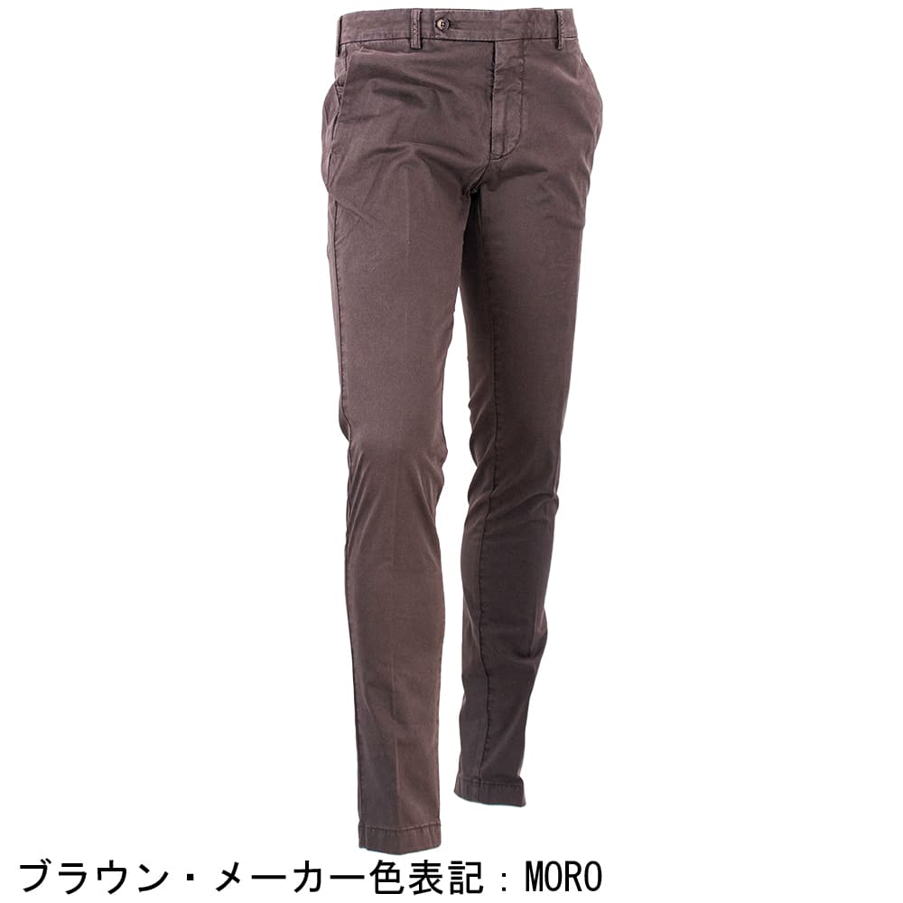 ベルウィッチ パンツ メンズ コットン ギャバジン ストレッチ ガーメントダイ スリムフィット テーパードチノパン BERWICH JMORELLO-GD BRW TS0001X 秋冬新作