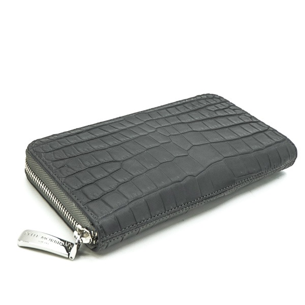 ペッレモルビダ 財布 クロコダイル ラウンドジップ 長財布 PELLE MORBIDA PMO-CRS010A PMO CHACOAL GRAY 