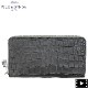 ペッレモルビダ 財布 クロコダイル ラウンドジップ 長財布 PELLE MORBIDA PMO-CRS010A PMO CHACOAL GRAY 