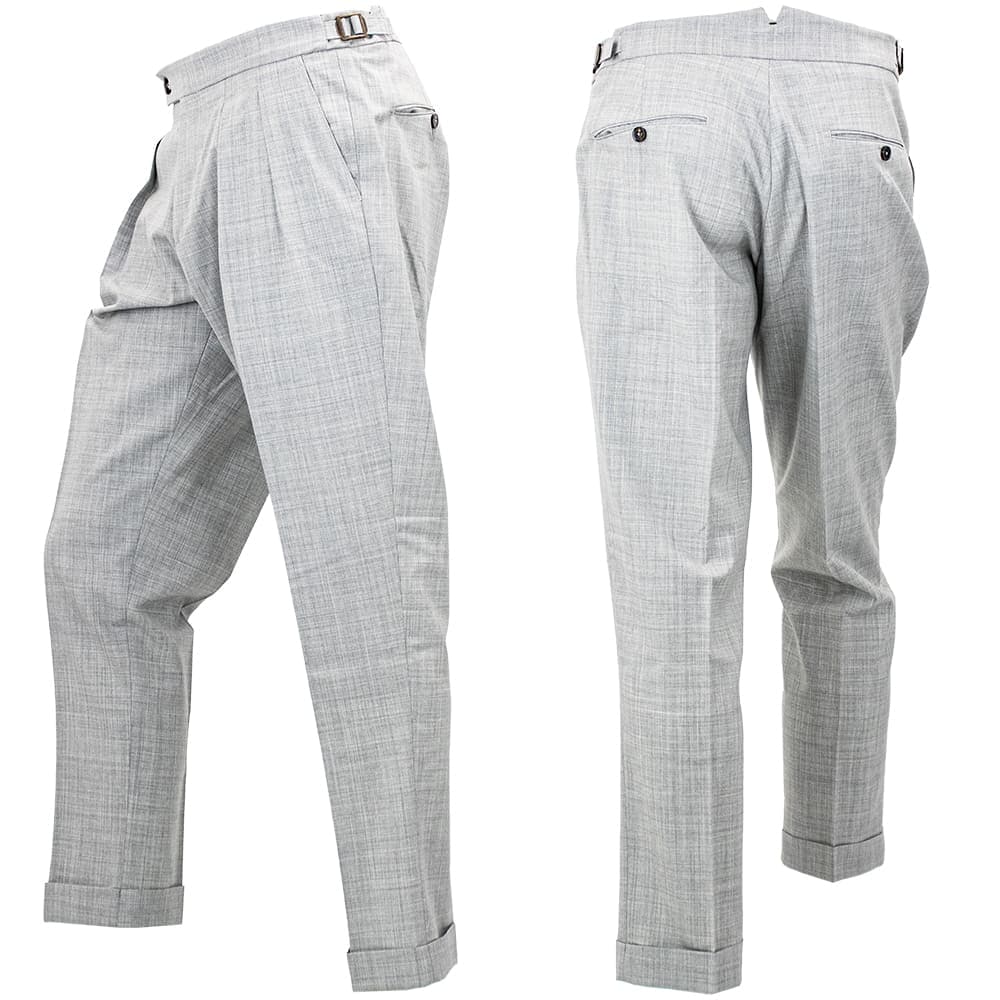 ベルウィッチ パンツ メンズ サマーウール 2タック スラックス