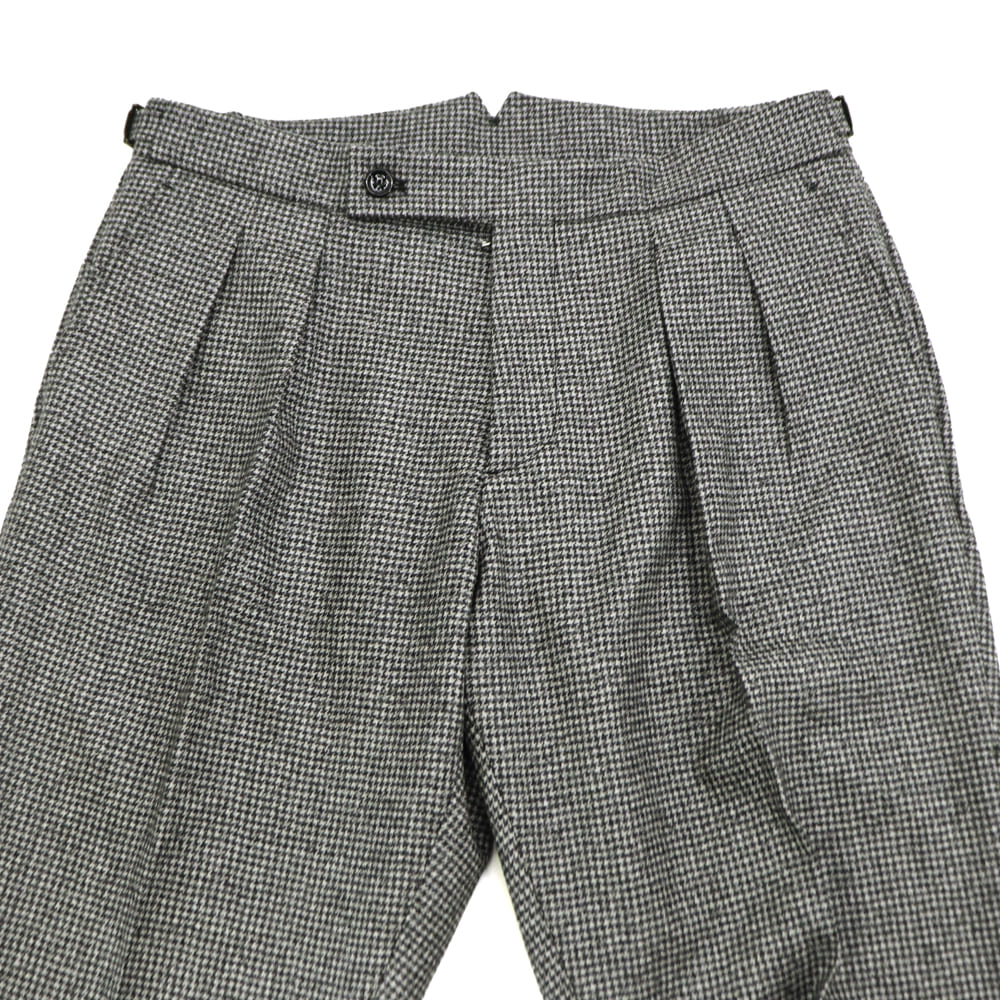 ベルウィッチ パンツ メンズ 千鳥柄 ウールフランネル 2タック スラックス スコッチ BERWICH SCOTCH BRW AN4326 GREY 秋冬新作