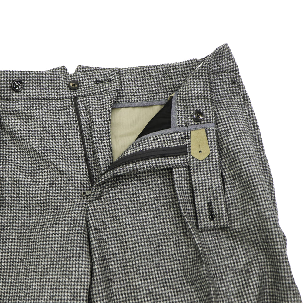 ベルウィッチ パンツ メンズ 千鳥柄 ウールフランネル 2タック スラックス スコッチ BERWICH SCOTCH BRW AN4326 GREY 秋冬新作