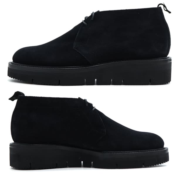 ダブルエイチ ブーツ メンズ 撥水 シャラーダ社製オッタープルーフスエード チャッカブーツ WH Otter Proof WHZGC-0700S WH0 BLK