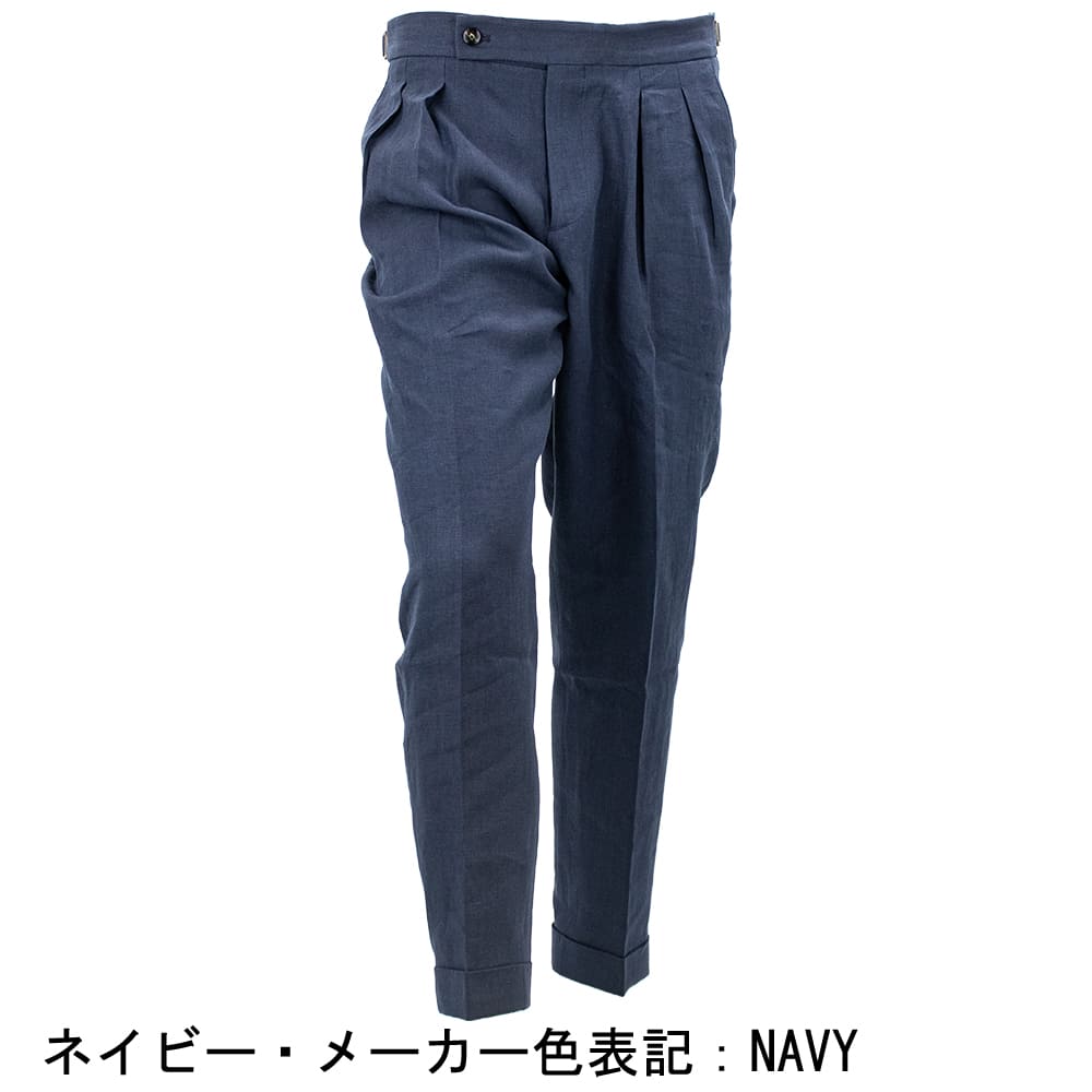 ベルウィッチ パンツ メンズ リネン 2タック スラックス スコッチ BERWICH SCOTCH BRW VT133 春夏新作