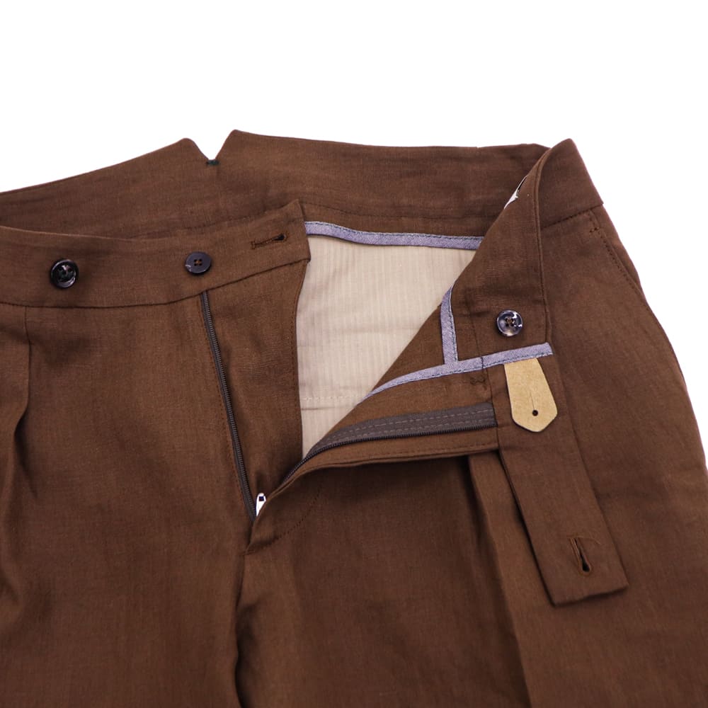 ベルウィッチ パンツ メンズ リネン 2タック スラックス スコッチ BERWICH SCOTCH BRW VT133 春夏新作