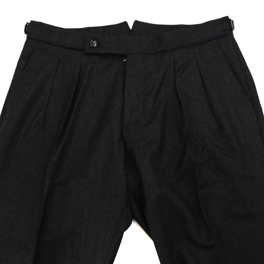 ベルウィッチ パンツ メンズ カノニコ社 ウールサキソニー 2タック スラックス スコッチ BERWICH SCOTCH BRW VB8996 DKGREY 秋冬新作