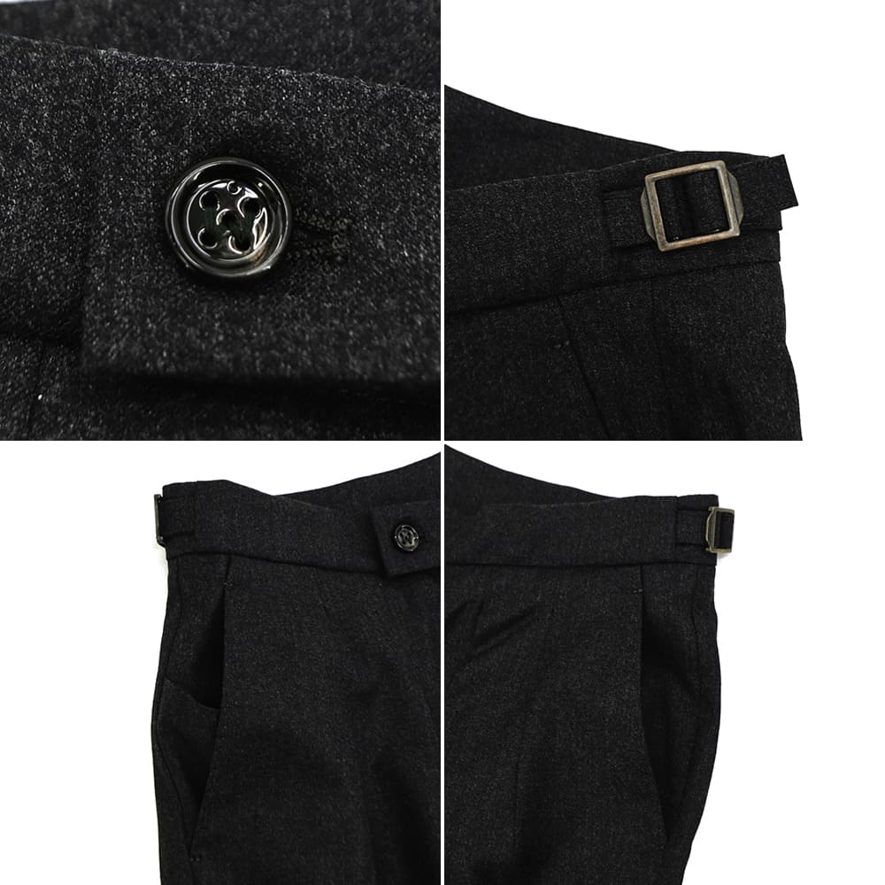ベルウィッチ パンツ メンズ カノニコ社 ウールサキソニー 2タック スラックス スコッチ BERWICH SCOTCH BRW VB8996 DKGREY 秋冬新作