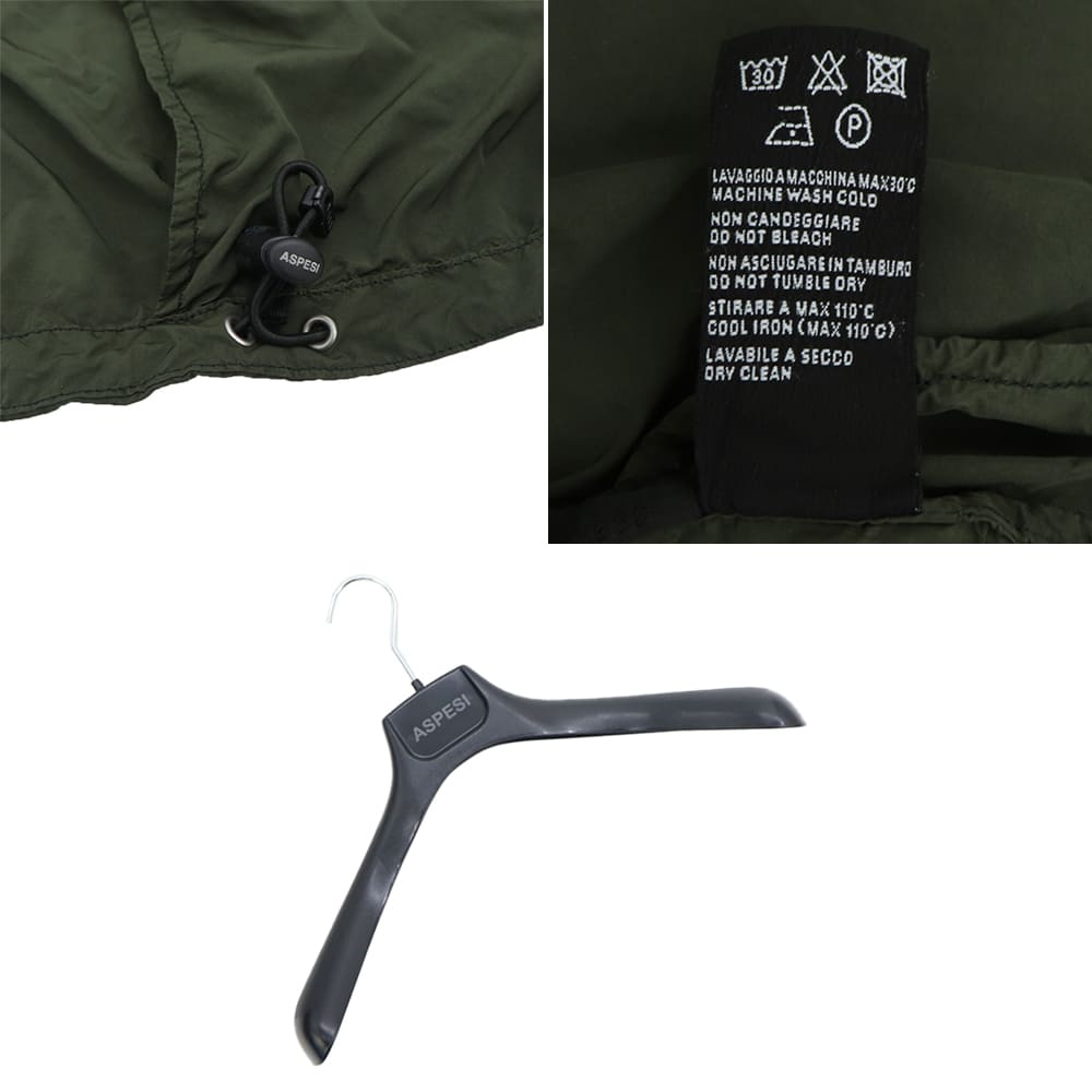 アスペジ ブルゾン メンズ ガーメントダイ ポリエステル ナイロン M-65型フィールドジャケット ASPESI 65 REPLICA ASP 4II721F973 春夏新作