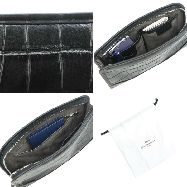 ペッレモルビダ バッグ メイデンボヤージュ クロコ型押し シュリンク 