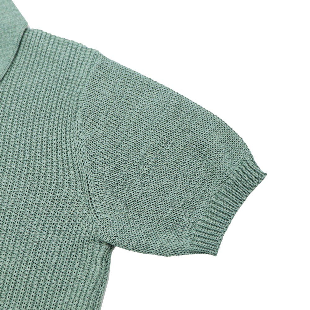 美品 rinascente 和紙混 ニットポロ リナシェンテ Rinascenteの和紙混ニット | Navy Circle