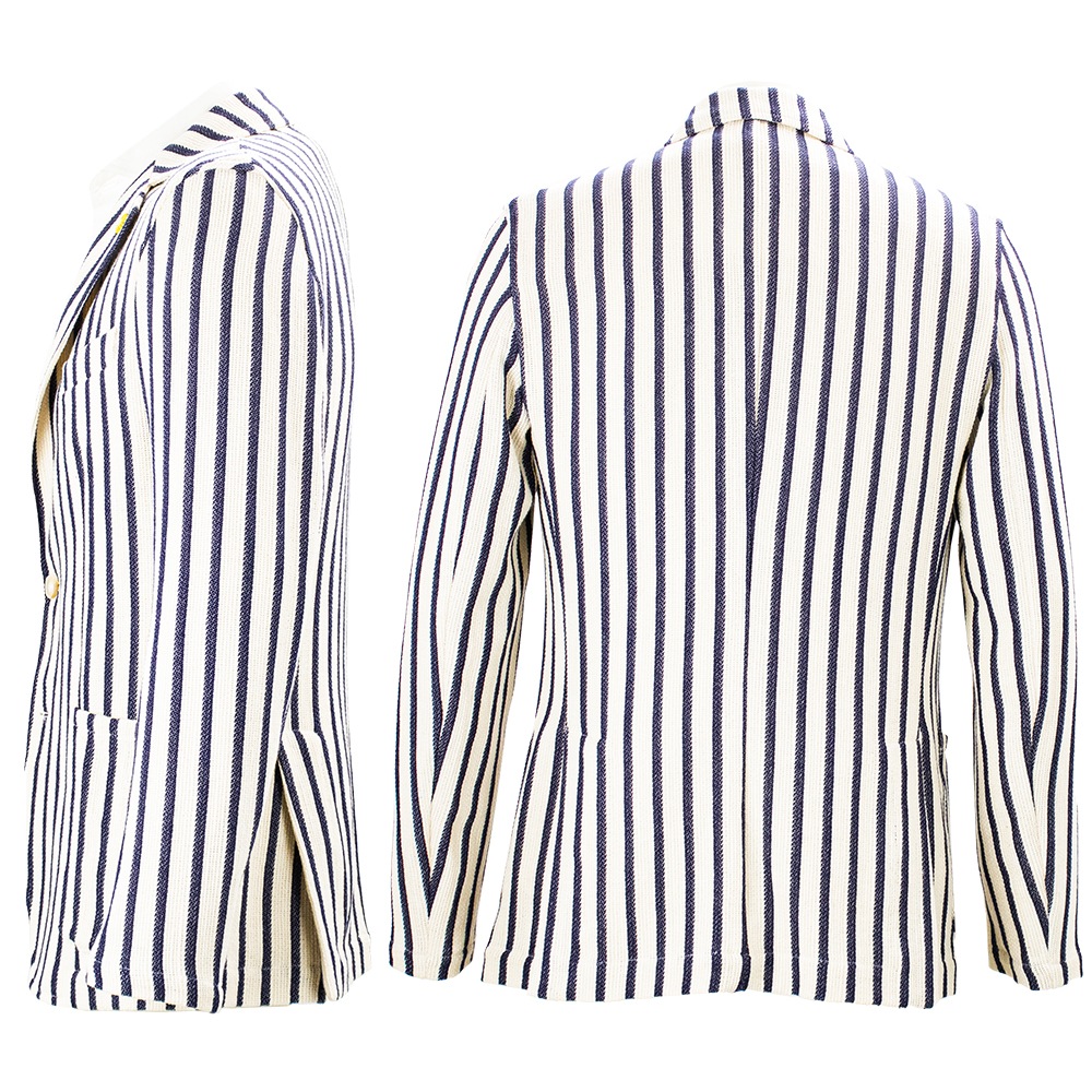 ジャンネット ジャケット メンズ コットン 2B シングル ストライプ シャツジャケット GIANNETTO CORALLO JACKET 61280/01 6103-280CORA GNT 0001 春夏新作
