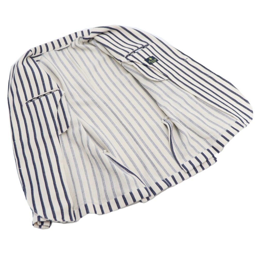 ジャンネット ジャケット メンズ コットン 2B シングル ストライプ シャツジャケット GIANNETTO CORALLO JACKET 61280/01 6103-280CORA GNT 0001 春夏新作