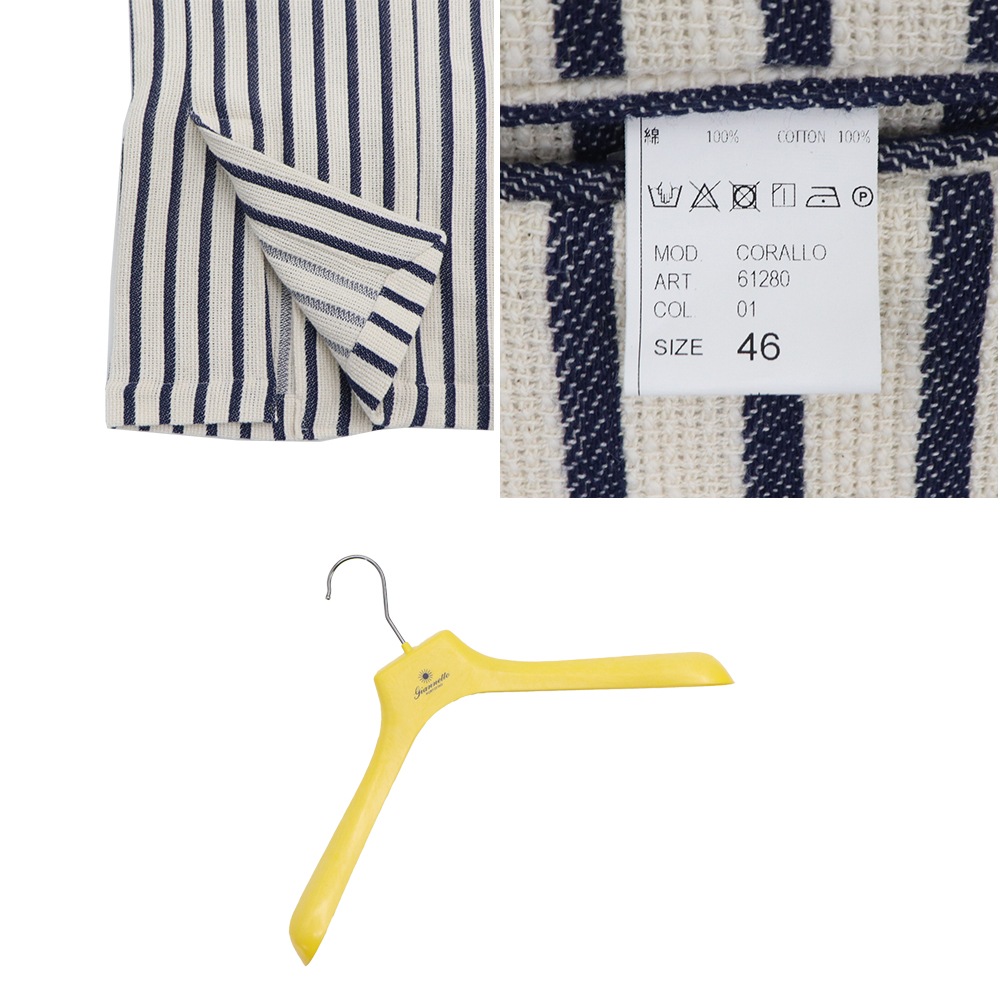 ジャンネット ジャケット メンズ コットン 2B シングル ストライプ シャツジャケット GIANNETTO CORALLO JACKET 61280/01 6103-280CORA GNT 0001 春夏新作