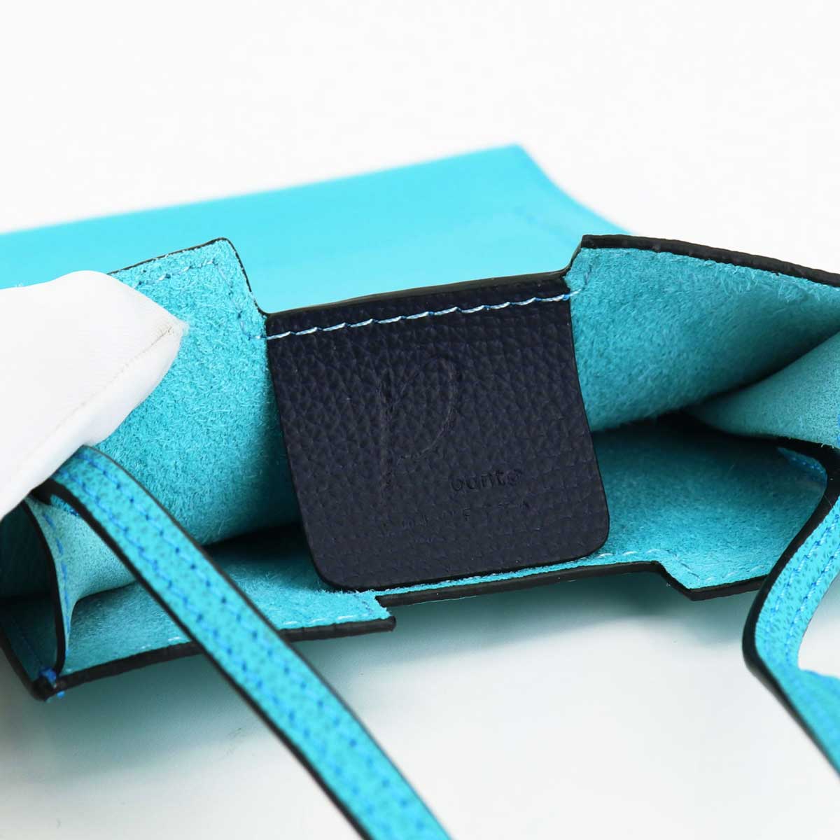 【セール 半額以下】ピープント ポルペッタ サコッシュ ナチュラルグレインエンボスレザー ミニサコッシュ ショルダーバッグ サイドポーチ P punto POLPETTA PARTENZA-P TURQUISE（ターコイズ） 【返品交換不可】