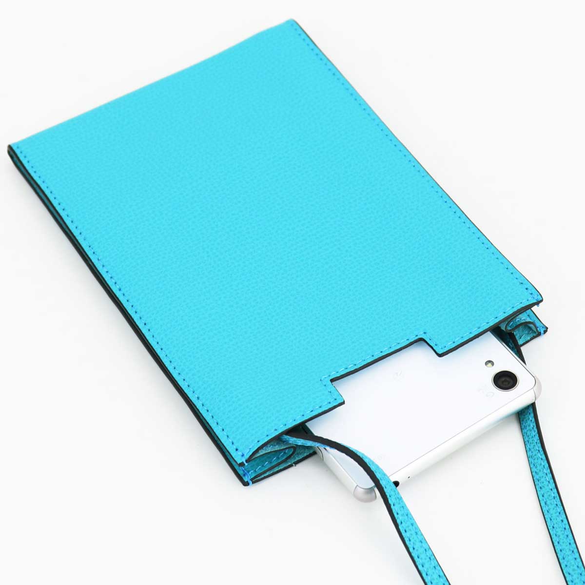 【セール 半額以下】ピープント ポルペッタ サコッシュ ナチュラルグレインエンボスレザー ミニサコッシュ ショルダーバッグ サイドポーチ P punto POLPETTA PARTENZA-P TURQUISE（ターコイズ） 【返品交換不可】