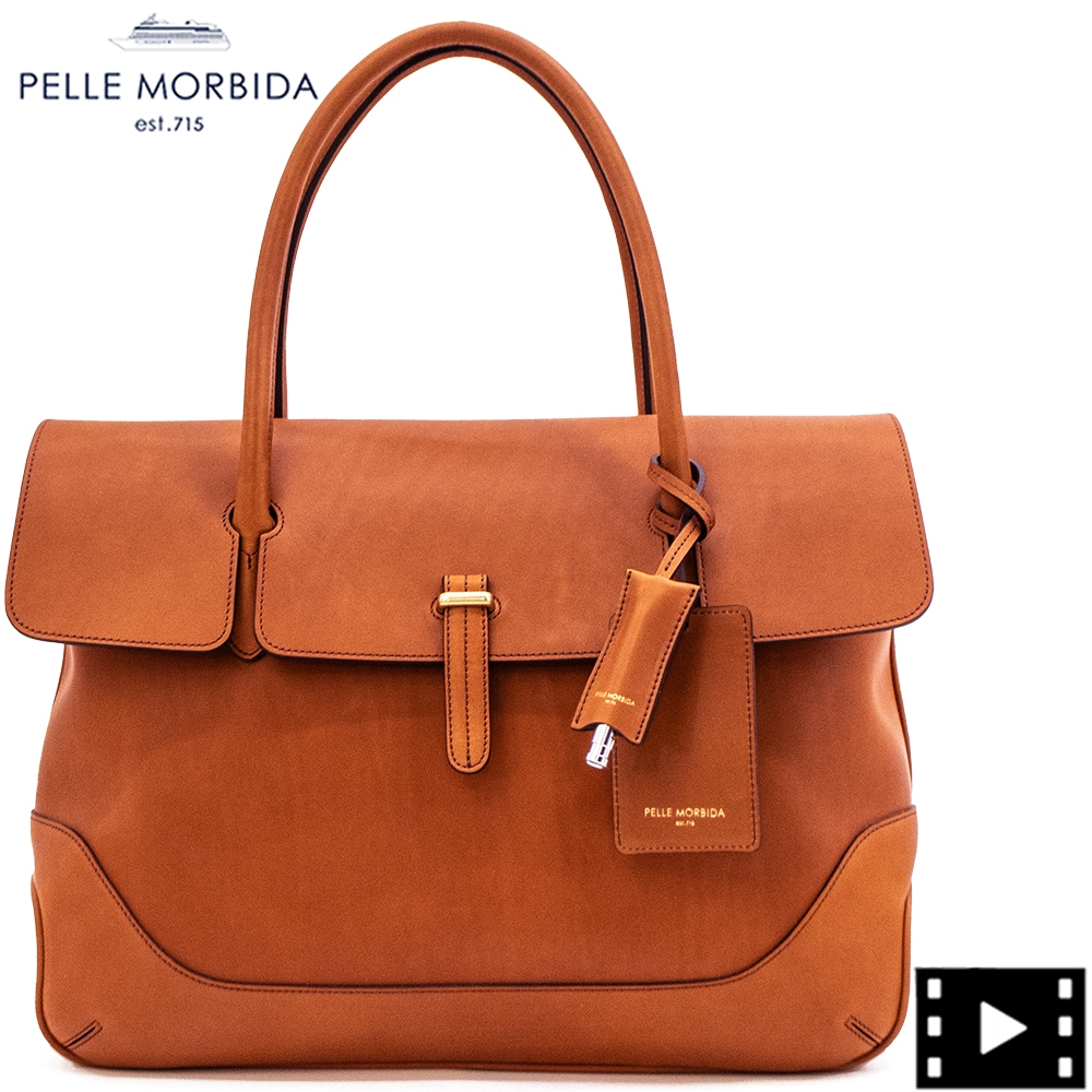 ペッレモルビダ ボストンバッグ 牛革 フラップボストンバッグ フィレンツェコレクション PELLE MORBIDA Firenze PMO-MB055FI PMO TAN/CE 秋冬新作