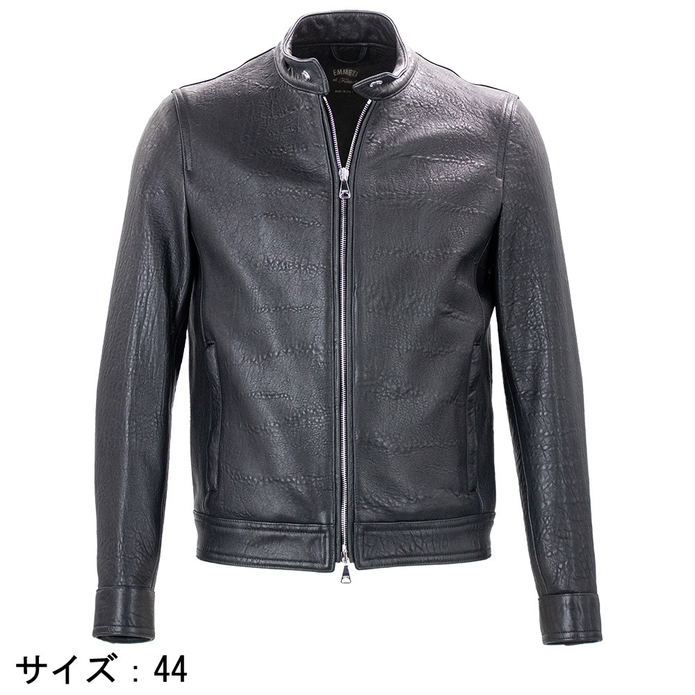 エンメティ ライダース メンズ スペシャルレザー ニュージーランド産 ラムスキン シングルライダース ユーリ EMMETI JURI EMT SP LEATHER NUOVA ZELANDA NERO 春夏新作