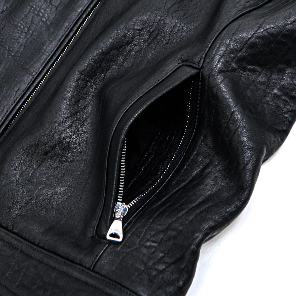 エンメティ ライダース メンズ スペシャルレザー ニュージーランド産 ラムスキン シングルライダース ユーリ EMMETI JURI EMT SP LEATHER NUOVA ZELANDA NERO 春夏新作