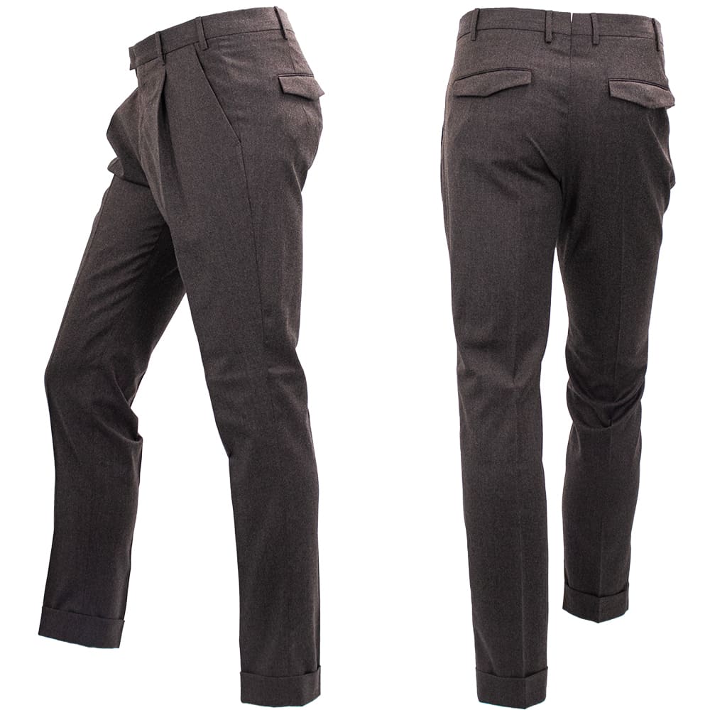 【セール】ピーティートリノ ボトムス メンズ マスターフィット SUPER 110's ストレッチ ウール 1タック テーパードパンツ PT TORINO MASTER FIT COAFMAZA0CL1 PTT CM13【返品交換不可】