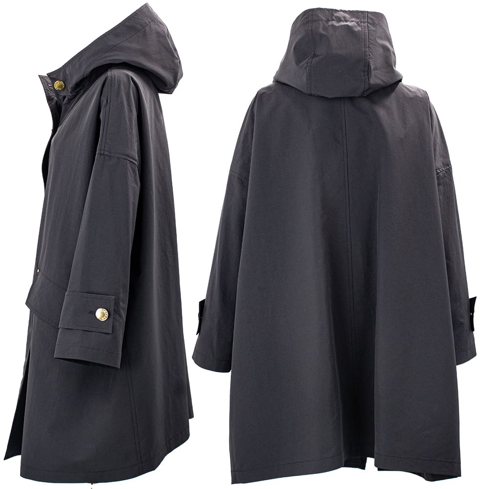 マッキントッシュ コート レディース レオパード ドロップショルダー ショートフーデッドコート ハンビー MACKINTOSH HUMBIE HOOD MB LEO MCT ALK02/BLK 春夏新作