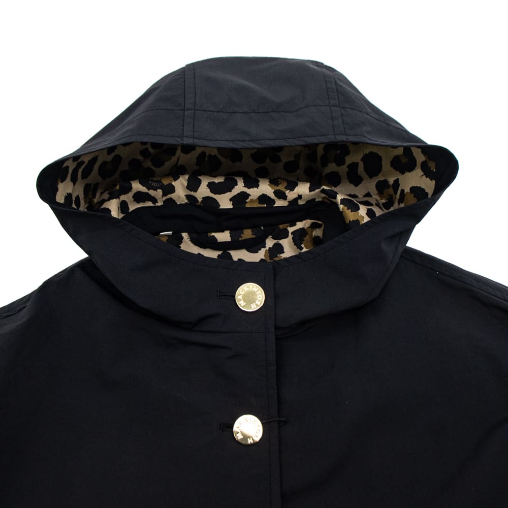 マッキントッシュ コート レディース レオパード ドロップショルダー ショートフーデッドコート ハンビー MACKINTOSH HUMBIE HOOD MB LEO MCT ALK02/BLK 春夏新作