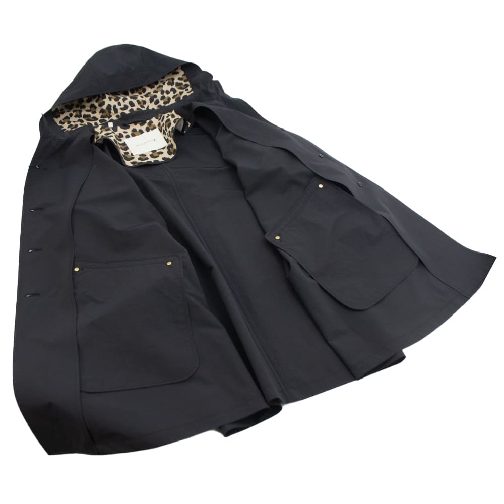 マッキントッシュ コート レディース レオパード ドロップショルダー ショートフーデッドコート ハンビー MACKINTOSH HUMBIE HOOD MB LEO MCT ALK02/BLK 春夏新作