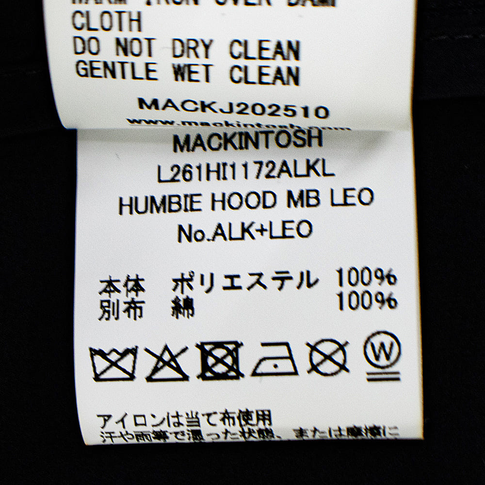 マッキントッシュ コート レディース レオパード ドロップショルダー ショートフーデッドコート ハンビー MACKINTOSH HUMBIE HOOD MB LEO MCT ALK02/BLK 春夏新作