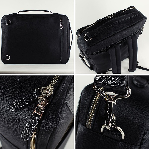 ペッレモルビダ ブリーフケース CAPITANO キャピターノ 型押しレザー リモンタナイロン 4WAYバッグ PELLE MORBIDA PMO-CA108 PMO