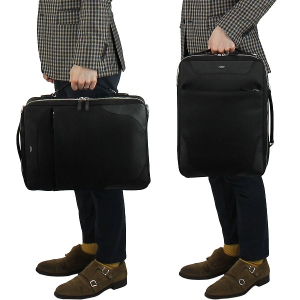 ペッレモルビダ ブリーフケース CAPITANO キャピターノ 型押しレザー リモンタナイロン 4WAYバッグ PELLE MORBIDA PMO-CA108 PMO