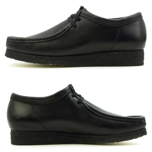 クラークス オリジナルズ メンズ レザー ワラビー CLARKS ORIGINALS WALLABEE CLK 26155514 BLACK LEATHER