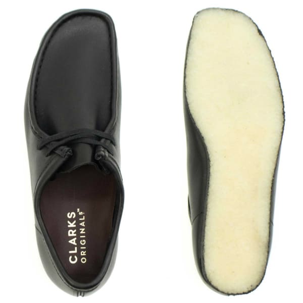 クラークス オリジナルズ メンズ レザー ワラビー CLARKS ORIGINALS WALLABEE CLK 26155514 BLACK LEATHER