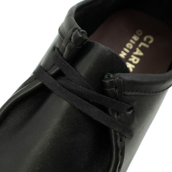 クラークス オリジナルズ メンズ レザー ワラビー CLARKS ORIGINALS WALLABEE CLK 26155514 BLACK LEATHER