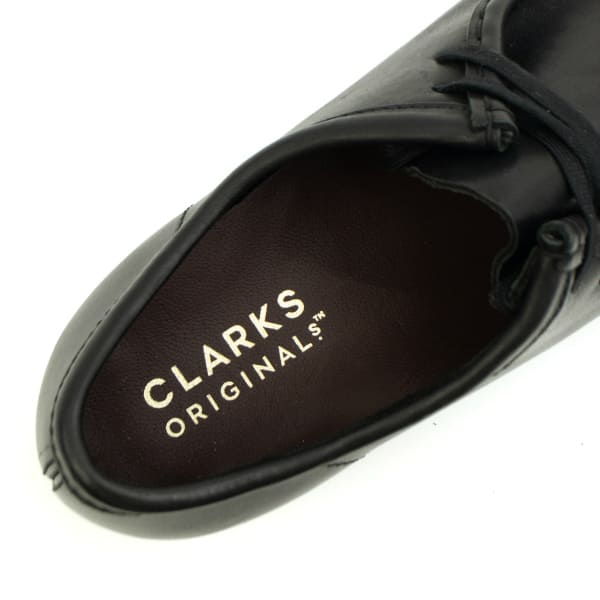 クラークス オリジナルズ メンズ レザー ワラビー CLARKS ORIGINALS WALLABEE CLK 26155514 BLACK LEATHER