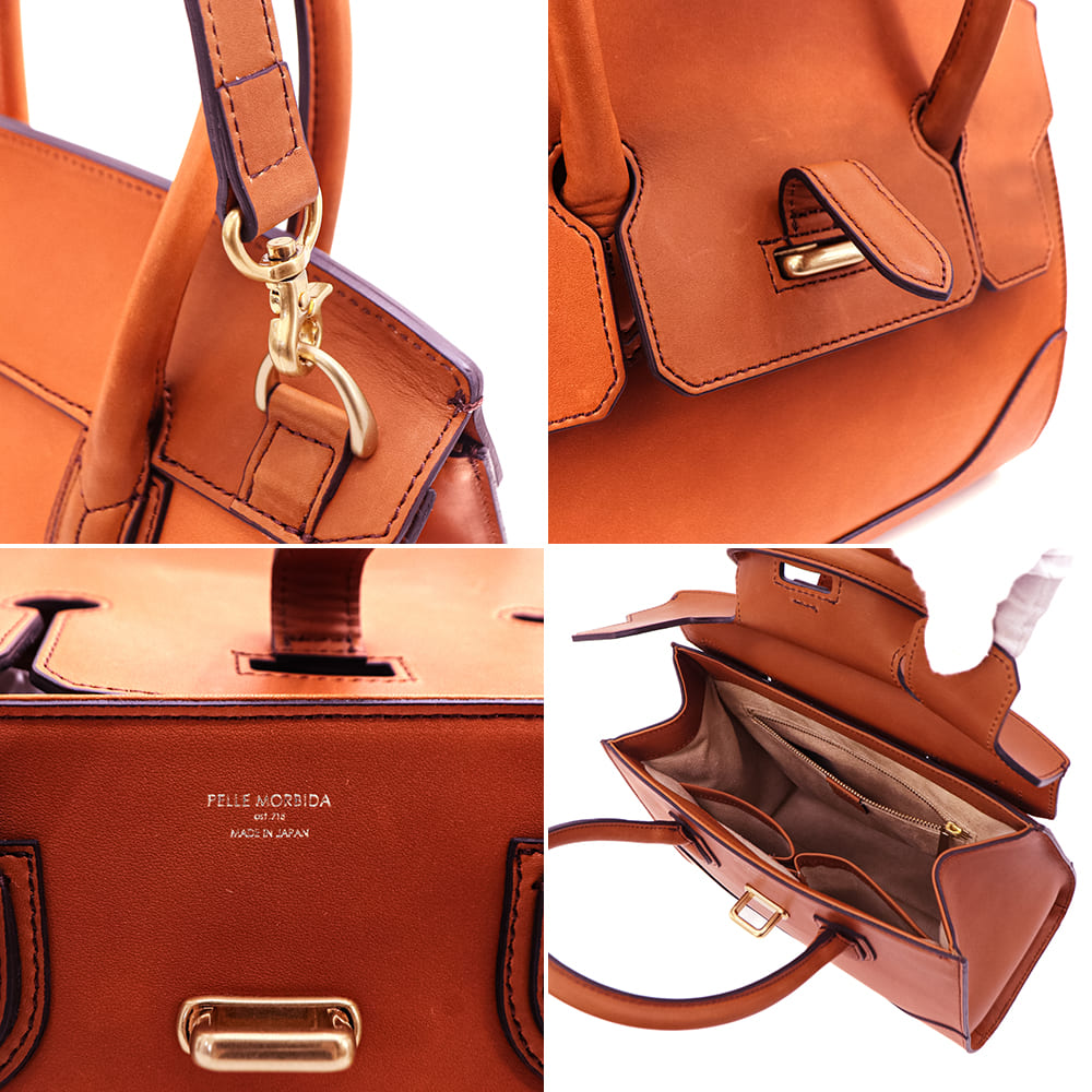 ペッレモルビダ ハンドバッグ 牛革 ミニボストンバッグ フィレンツェコレクション PELLE MORBIDA Firenze PMO-VE014FI PMO TAN/CE 秋冬新作