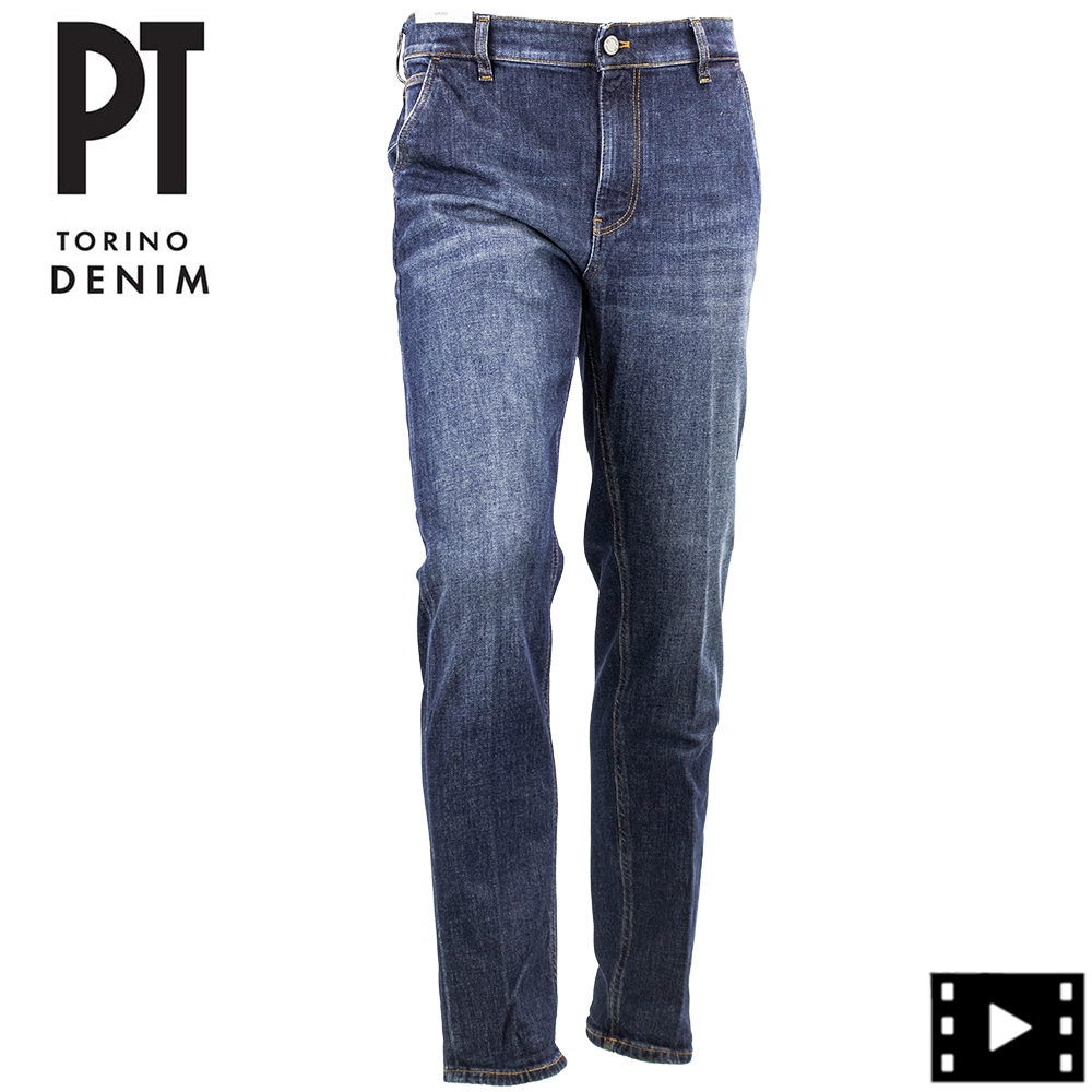ピーティートリノデニム ストレッチ テーパード デニムスラックス PT TORINO DENIM INDIE PTD C5ZP01Z0 IM6040 MI44 秋冬新作