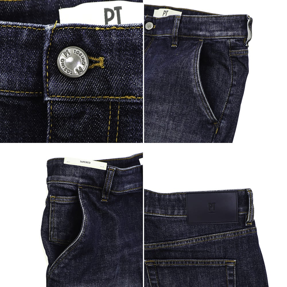 ピーティートリノデニム ストレッチ テーパード デニムスラックス PT TORINO DENIM INDIE PTD C5ZP01Z0 IM6040 MI44 秋冬新作