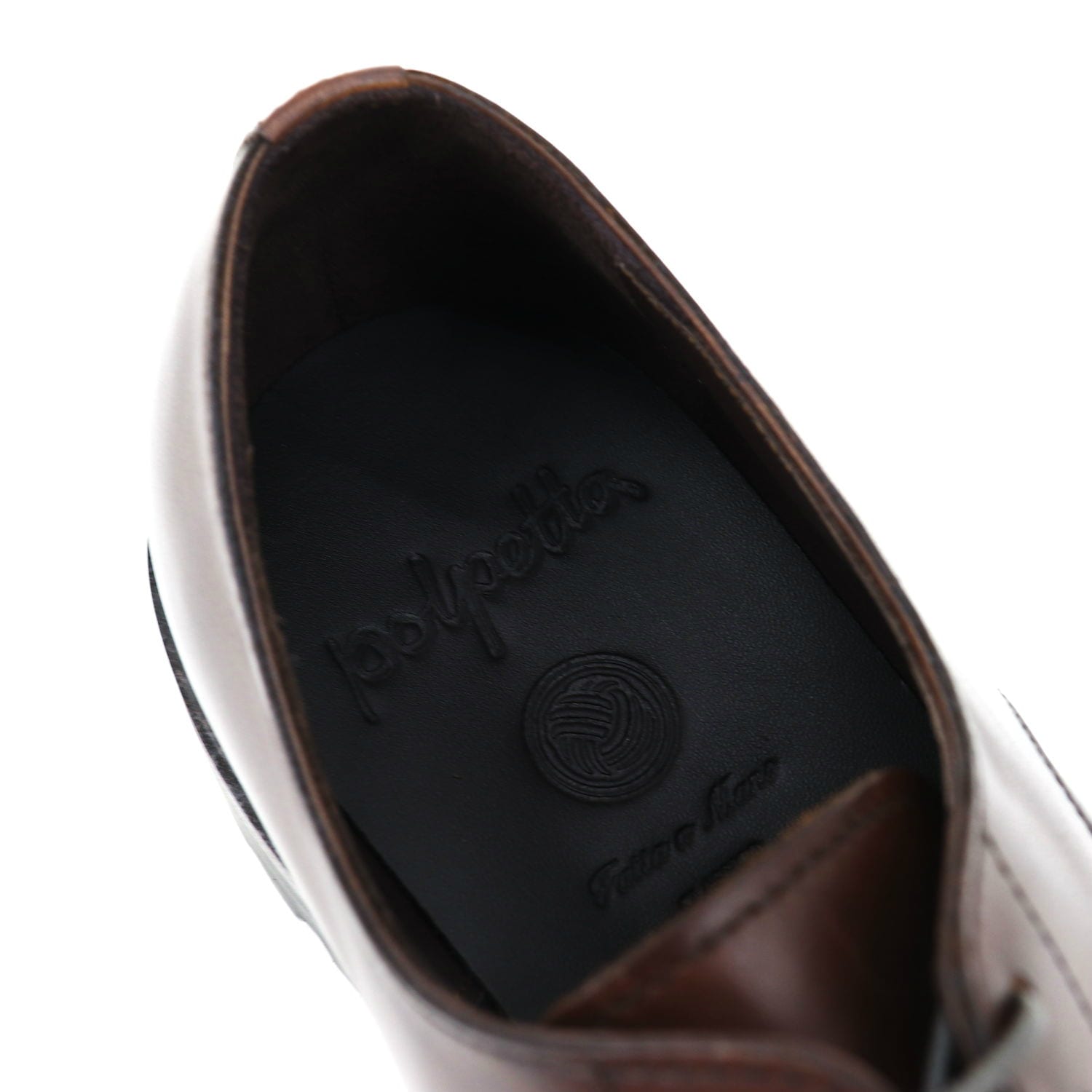 【セール 半額以下】ポルペッタ レザーシューズ メンズ イタリアンスムースレザー 外羽根式 Uチップ レースアップシューズ POLPETTA U-TIP TANK POL D.BROWN（ダークブラウン）【返品交換不可】