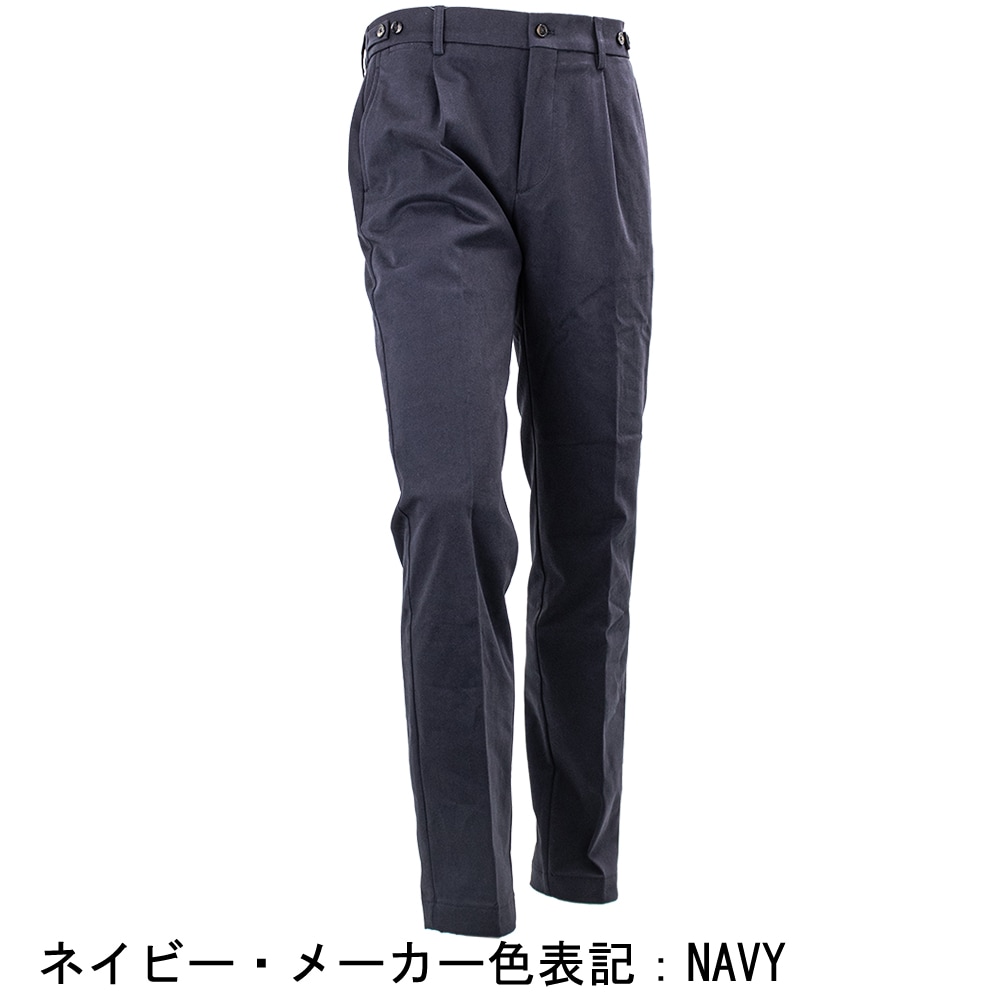 ベルウィッチ パンツ メンズ ウォッシュドストレッチコットン 1タック